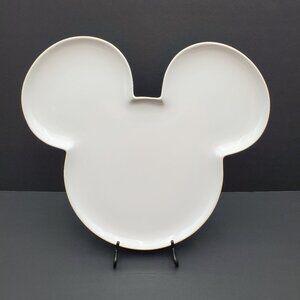 Disney Mickey Mouse Serving Plate Mickey Mouse Head Shaped Large White Platter